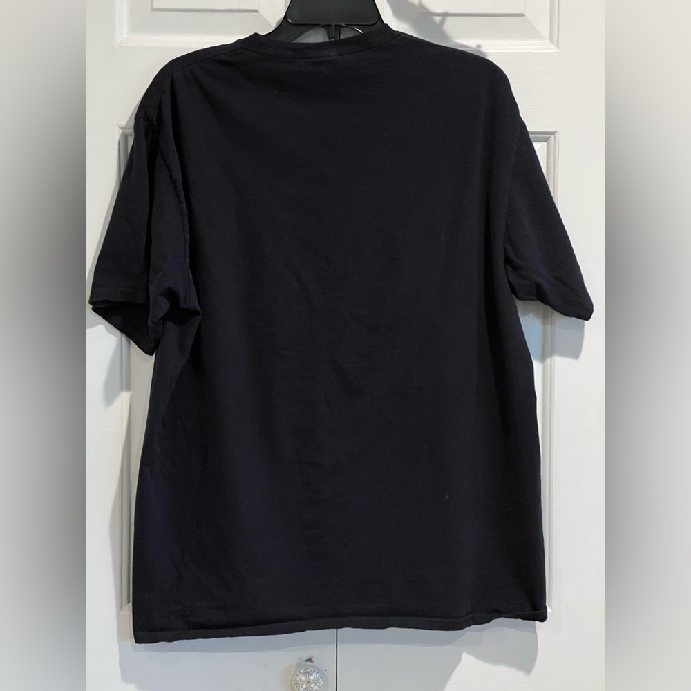 “BE A GOLDFISH” / Ted Lasso , Black Short Sleeve T with Orange Goldfish Design - Picture 4 of 5
